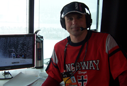 Martin Petrásek při komentování z MS v Oslu 2011 Oslo